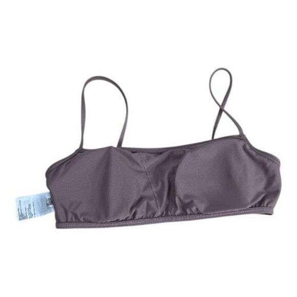 Adidas Iconisea Ribbed Lilac/Pink Bikini Top Size M Medium Support Pull-On - Picture 6 of 11